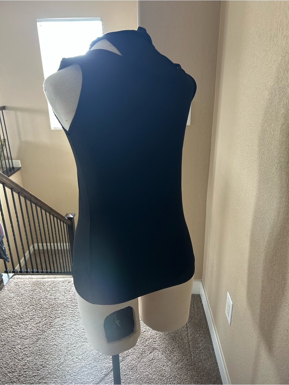 Marcella Black Sheer chest and back Shaping Tank Top for Women - Picture 4 of 5